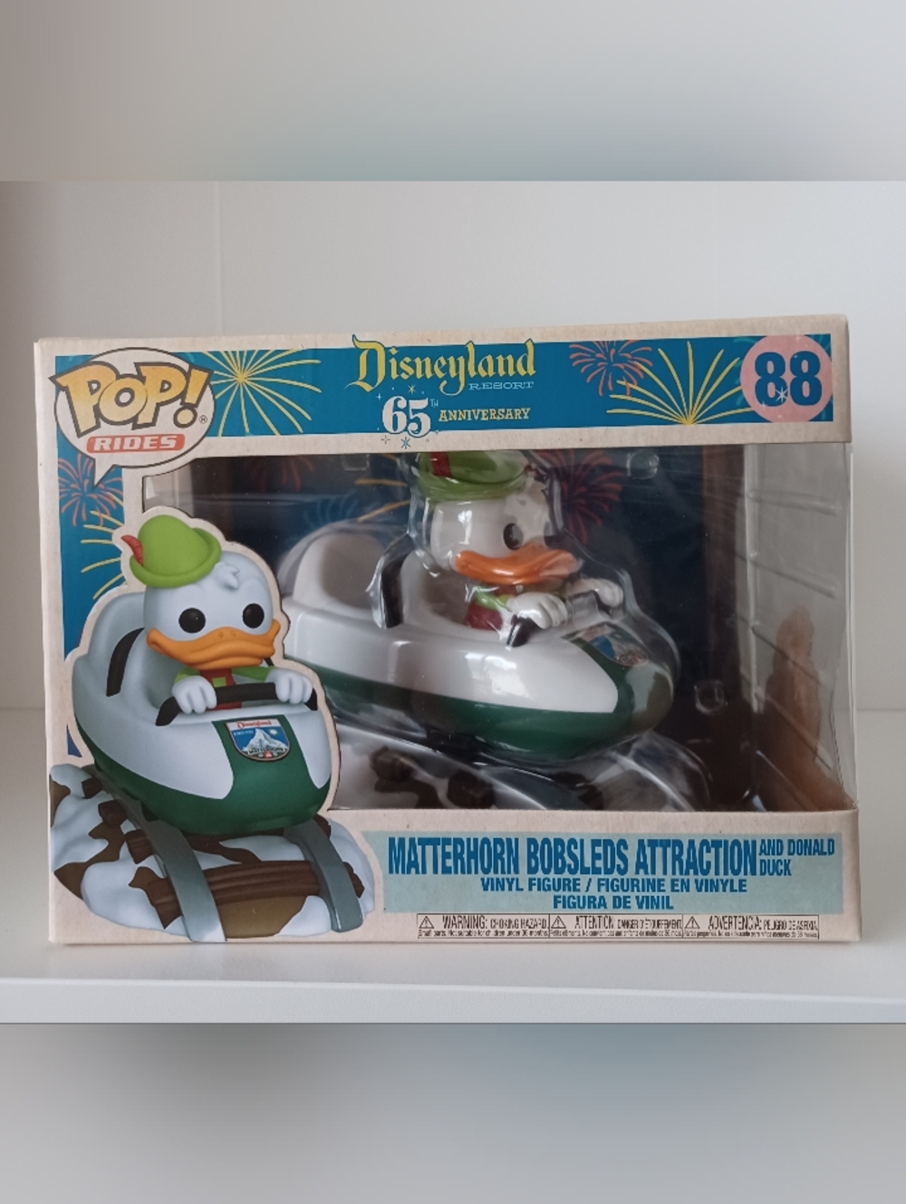 Disneyland 65th Matterhorn Bobsleds Attraction Donald Duck 88 Vinyl Funko Pop